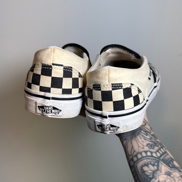 Vans Black and White Checkerboard Slip-Ons - Picture 4 of 6